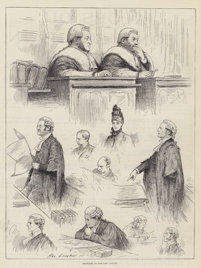 Sketches in the Law Courts by Henry Stephen Ludlow